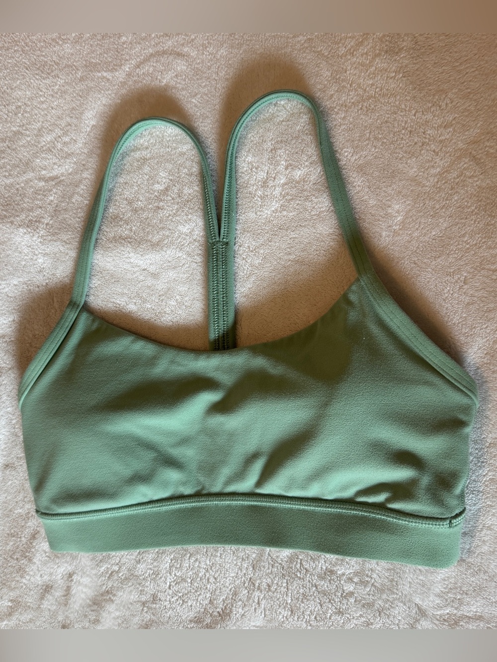 Lululemon Flow Y Nulu Bra, Sage Green, Size 4
